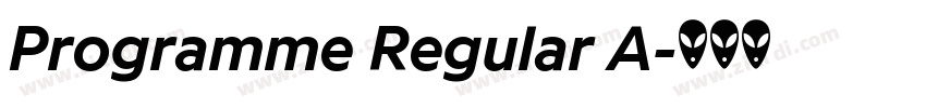 Programme Regular A字体转换